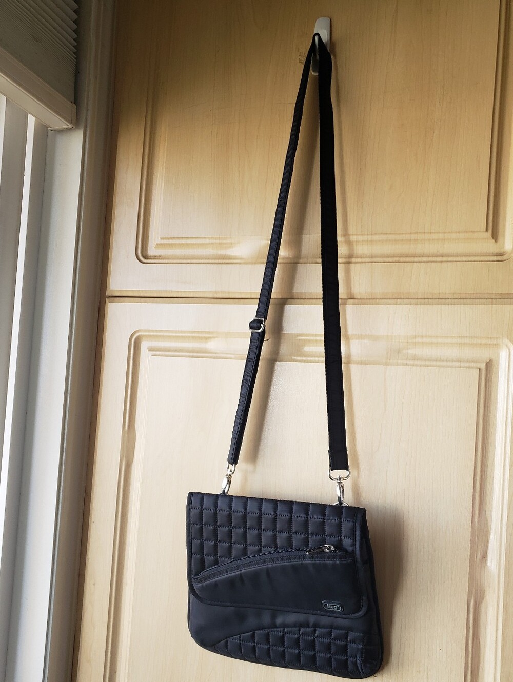 Lug Classic Black Quilted Crossbody Bag